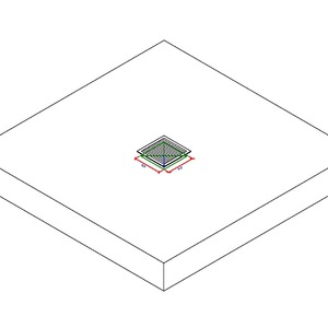 M_排氣格板 - 矩形面正方形 頸- 主體