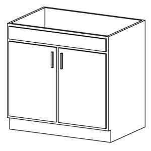 M_基本櫥櫃-雙門洗滌槽