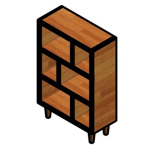 Hopma-鄉村多功能三層書櫃-收納櫃-棧橡木