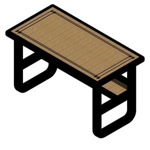 樂嫚妮-北歐工業風電腦工作書桌-附層板收納桌-梨木色