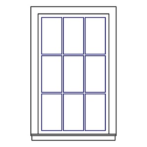M_有裝飾外框的推開窗 3x3