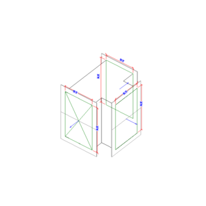 矩形方形三通-法蘭_V18